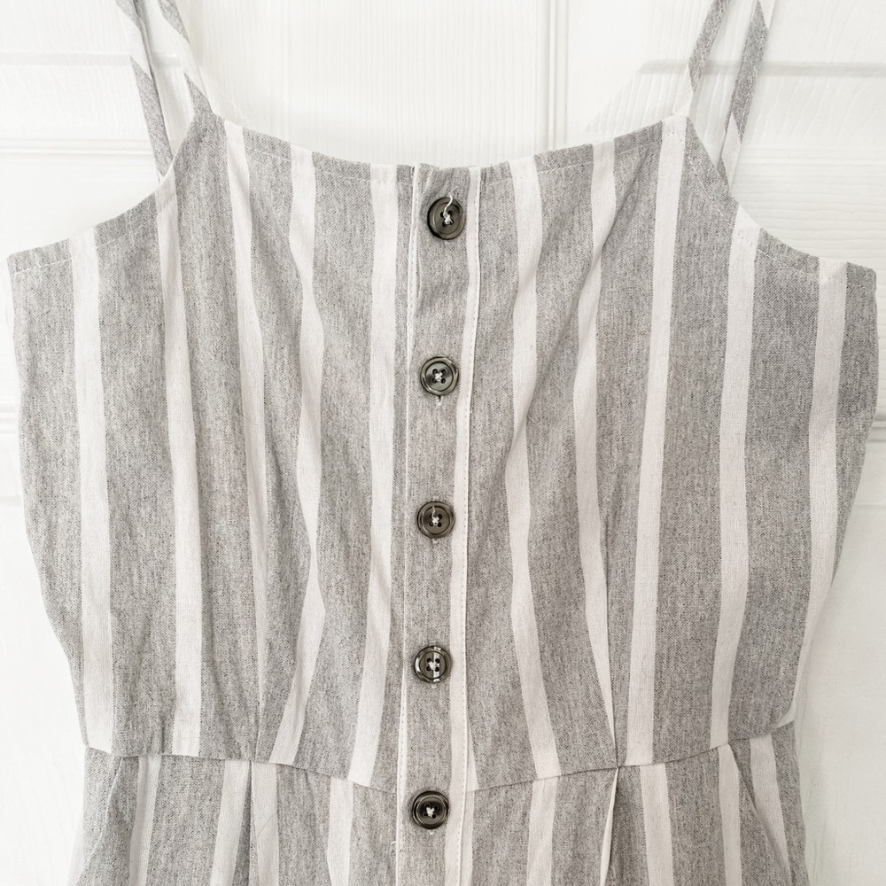 Pink Thread Striped Jumpsuit - Picture 3 of 4